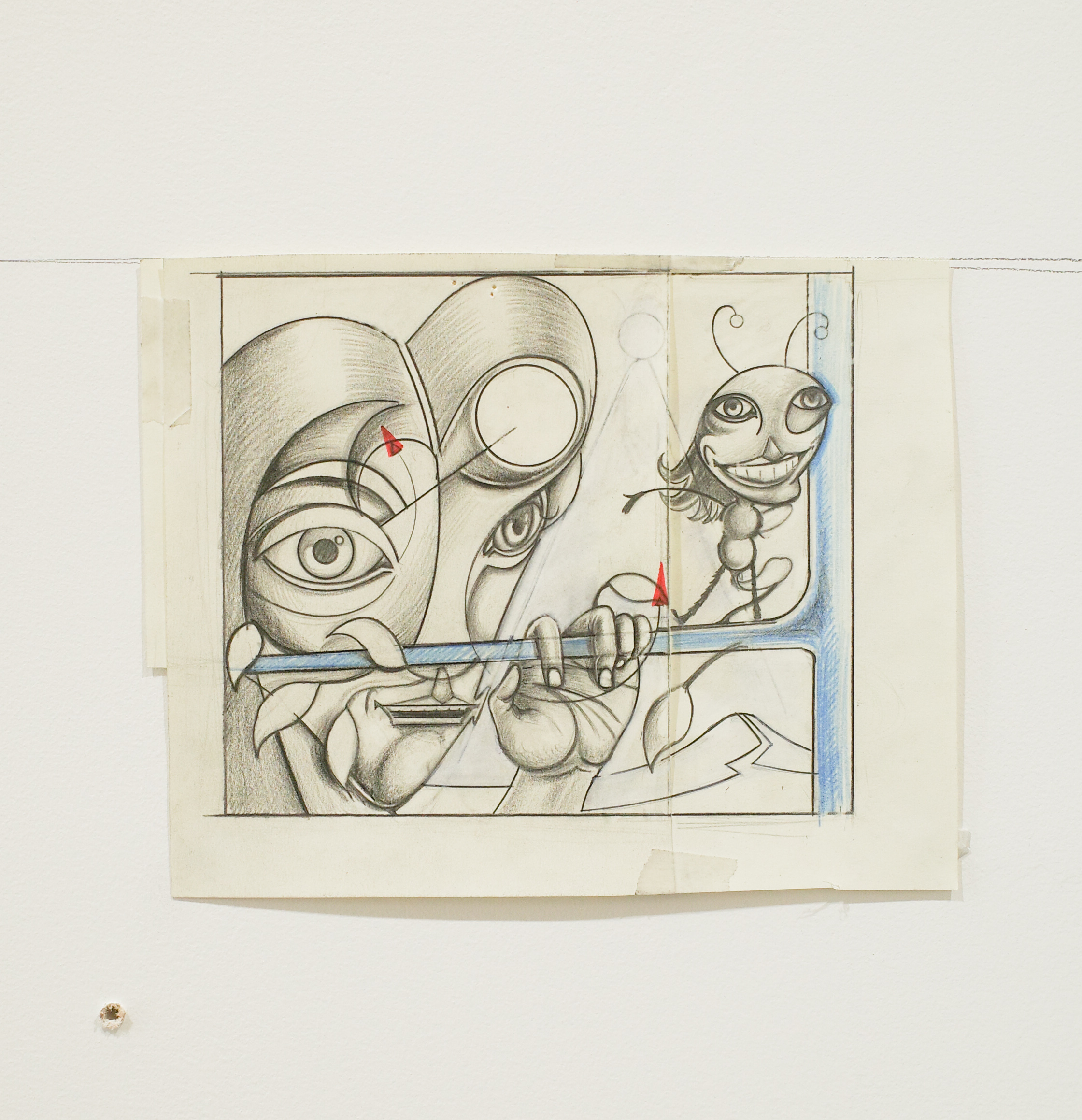 Cubist Face and the Ant